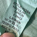 Tempo Paris  Green Tiffin linen Tank Tunic M/L‎ Lightweight Italy Photo 6