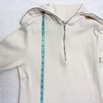 ZARA  Sweater Dress Ivory Short Sleeves Quarter Zip Ribbed Knit Size Size M Photo 6