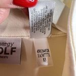 Chico's 1 US 8 M Zenergy Golf Top 1/4 Quarter Zip Ivory Gold Metallic Mock Neck Photo 5