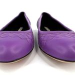Bottega Veneta Intrecciato Woven Purple Leather Ballet Ballerina Flats EU 35 Photo 3