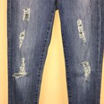 Big star Women’s Alex Skinny Distressed Thrashed Medium Wash Raw Hem Denim Jeans Photo 2