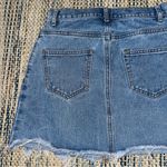 Brandy Melville John Galt Light Medium Wash Blue Denim Mini Skirt One Size Photo 5
