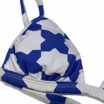 NEW Salinas L Runway Triangle Bikini Top MultiColor PalmTree Coconuts Swim Beach Blue Size L Photo 4