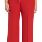 Lane Bryant Wide Leg Pants Perfect Drape High Rise Pull On Red Women’s Size 20 Photo 0