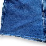 Vintage Chic Cutoff Jean Shorts Baggy Medium Wash High Waisted Mom Frayed Denim Blue Size 14 Photo 2