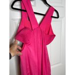 Davi & Dani  NEW Pink Wash Side Cut‎ Out Mini Dress Large Drape V Back Photo 3