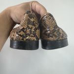 ZARA  Shoes Womens Size 39 8 US Snake‎ Print Loafers Brown Faux Leather Flats Photo 3