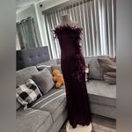 🌸AMTIOUS Nora feather Dress ✨ Purple Size M Photo 5