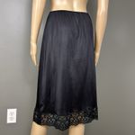 Vintage Leggs Half Slip Skirt Size Medium 3" Wide Lace Black Antron III Nylon Photo 3