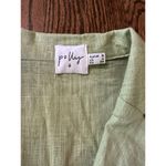 Princess Polly Sage Green Linen Blend Boho Short Sleeve V-Neck Romper Size 4 EUC Photo 8