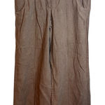 Elevenses Anthropologie Y2K Brown Linen Wide Leg Pants Photo 0
