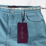 Gloria Vanderbilt  Cropped Jeans Capri Turquoise Sz 12 Photo 4