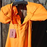 Cult Gaia  'Muna' Papaya Off-The-Shoulder Strapless Midi Dress Size 4 Photo 11