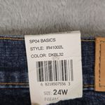 IZOD  Jeans Womens 24W 32" Inseam Stretch Bootcut Straight Leg Zip Fly Dark Wash Photo 5
