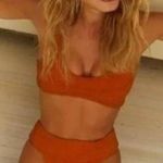 Free People New Farrah Dylan Honey Ginger Swim Bikini Bottoms Size Medium Photo 0