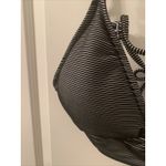 Shade & Shore Women's Pinstriped Swim Top Back Tie Black White Size XL 16-18 Photo 9