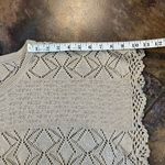 Lumiere Women’s Tan Knit Crochet Poncho Blouse One Size Size undefined Photo 6