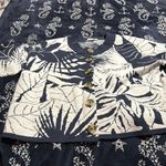 Madewell Navy Blue & White Broadway Cardigan Sweater in Tropical Vacation Sz m Photo 0