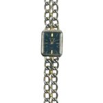 Pierre Nicol Vintage Gold and Black Chain Link Watch Unisex Photo 0