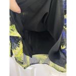 Etcetera  Women’s 12 Yellow And Blue Floral Sleeveless Blouse Ruffle Photo 6