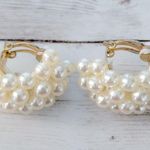 Vintage Clip On Earrings Extra Large Faux Pearl Statement Chunky Photo 4