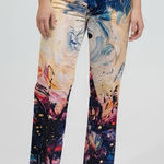 NWOT Abstract Multicolored and Multipatterned Plus Size Women’s Pants / 2X Blue Photo 0