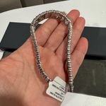 Macy's 2CTTW diamond pure silver over brass 7.5” Elegant Silver Bracelet Photo 5