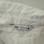 ZARA  White Poplin Button Down Photo 3