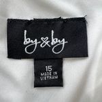 By & By Floral Print Maxi Dress Ruffle Cold Shoulder White Casual Size 15 Summer Photo 3