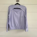 Pact Women’s Small Lavender Purple Open Back Cut out Longsleeve Sweatshirt Photo 3