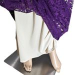 Boutique Yellow Star Womens Plum Lace Nude Maxi Off Shoulder Dress Size M USA MADE Photo 4