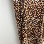 Motherhood Maternity Dress 2X Brown Leopard Ruched Short Sleeve Knee Length Photo 4