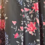 Anthropologie Endless Rose Teal Floral Wide Leg Pants Photo 2