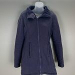 The North Face  Caroluna quilted fleece jacket purple long coat zip up size small Photo 7