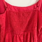 Old Navy  Red Embroidered Eyelet Dress Size XL with pockets Photo 4