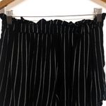 American Eagle Striped High Waisted Paperbag Shorts Black White Medium AE Black Photo 4