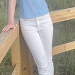 Nordstrom Topshop White Straight Jeans Photo 3
