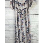 Flying Tomato  Duster Romper Womens Small Floral Off Shoulder Lace Cuffs Photo 2