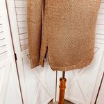 Ella Moss Elsa‎ Moss Beatrix Metallic Copper Penny V Neck Zipper Hem Tunic Sweater Medium Photo 7