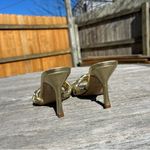 Marc Fisher Norsa Block Heel Braided Sandal gold Leather classy fall size 7.5 Photo 5