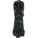 Mac Duggal Ieena for Tie Back Floral Gown in Black Chiffon Size 8 FLAW AS-IS Photo 8