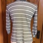 Chenault striped V Neck Beachy Sweater White Photo 7