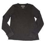 American Eagle  black waffle knit long sleeve women’s size large Photo 0