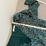 FLORET STUDIOS Long Sleeve Satin Faux Wrap Midi Dress in Green Pink size M Size M Photo 11