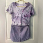 Forever 21  Lilac Purple Lace Up‎ Skirt Size S Photo 5