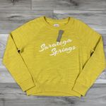 J.Crew Saratoga Springs Yellow Vintage Fleece Pullover Sweatshirt NWT Sz XS Photo 1