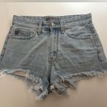 Just USA  Light Blue Frayed Denim Shorts Photo 0