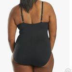 La Blanca Island Goddess Lingerie One Piece Swimsuit, Black, Size 22W, NWT Photo 1