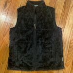 Columbia  black fuzzy vest women’s size M Photo 0