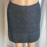 ZARA Women's Size M Black Mini Knit Crochet Skirt Soft Versatile Photo 1